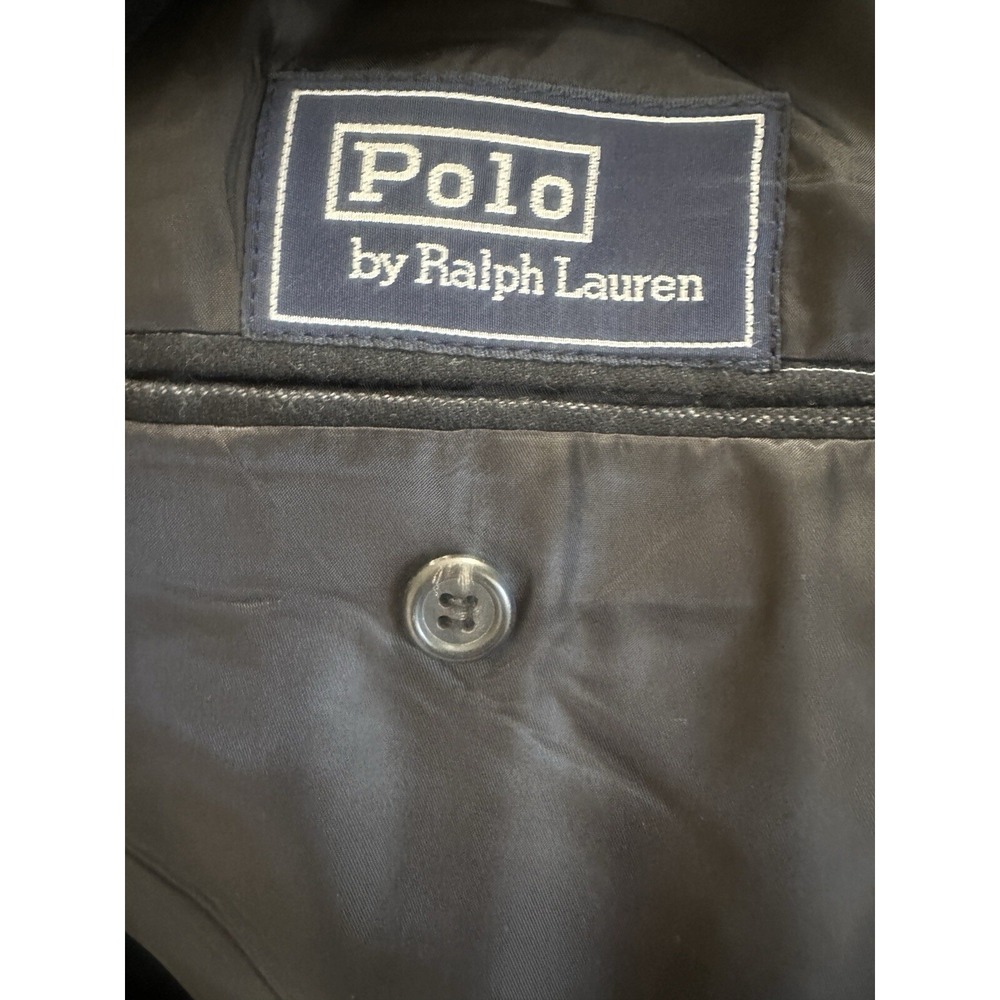 Polo Ralph Lauren Wool Cashmere Pinstriped Blazer Suit Jacket Men Size 40 Luxury - Picture 9 of 16